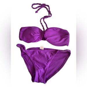 Halter top  bikini with purple and gold shimmer